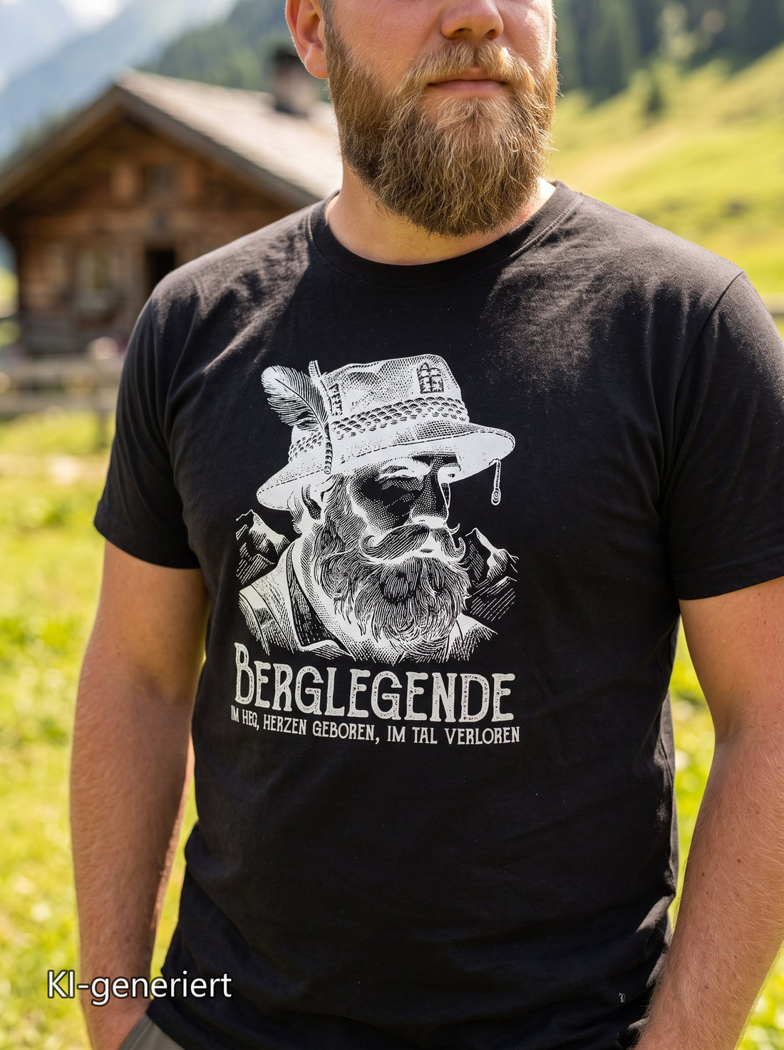 Kraxelgaudi Spruch-Shirt Berglegende in den Bergen
