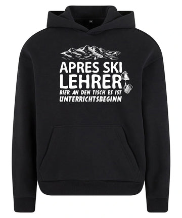 Après Ski Lehrer Hoodie in Schwarz