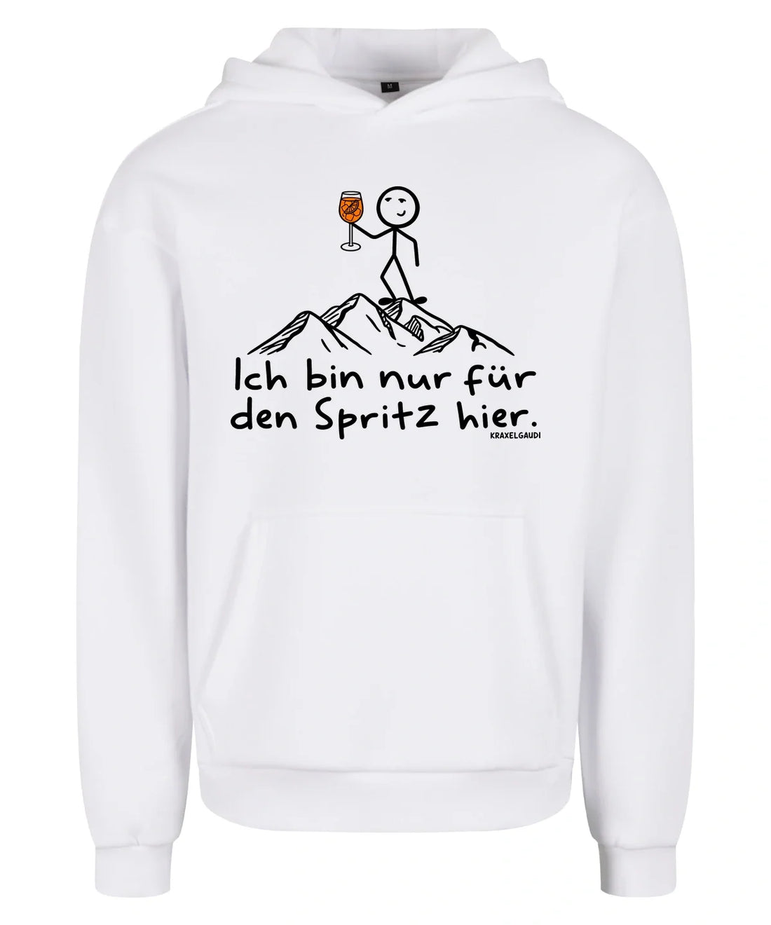 Gut eingeschenkt – Spritz-Motiv auf hellem Hoodie