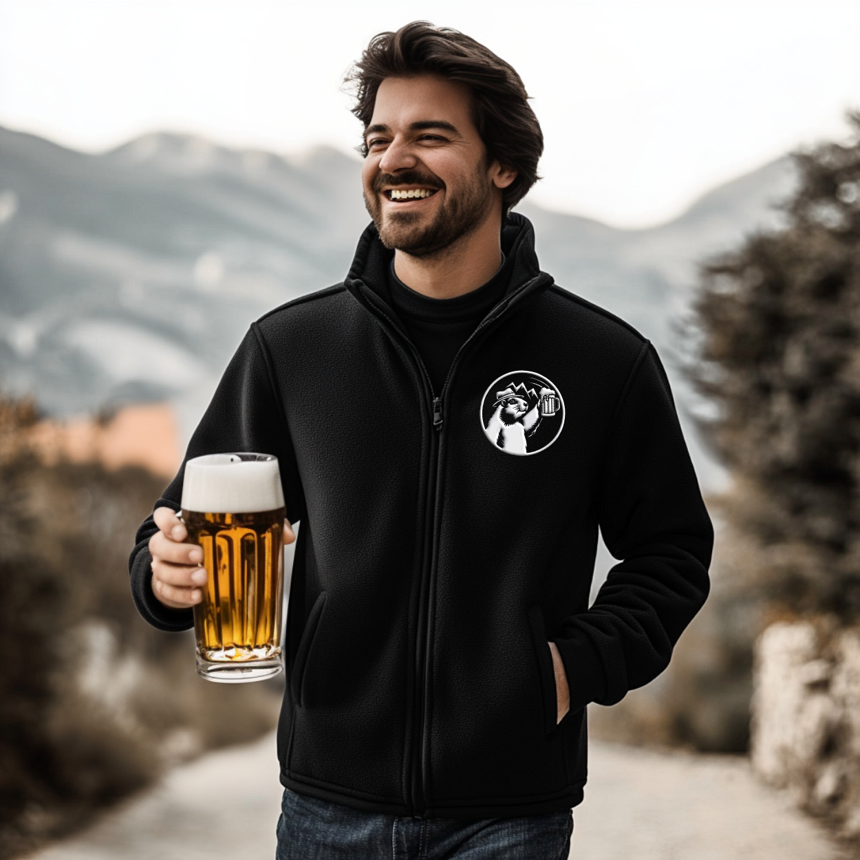 Beermot Fleece Jacke mit Stick