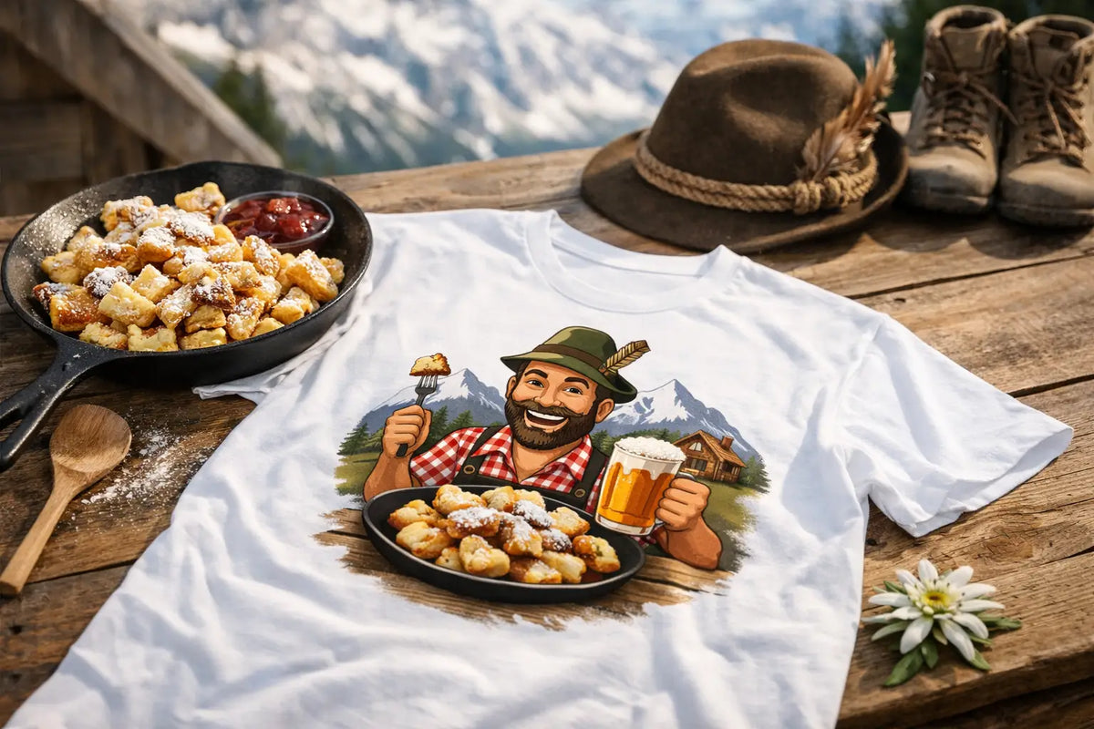 Kaiserschmarrn T Shirt mit Hüttenhumor