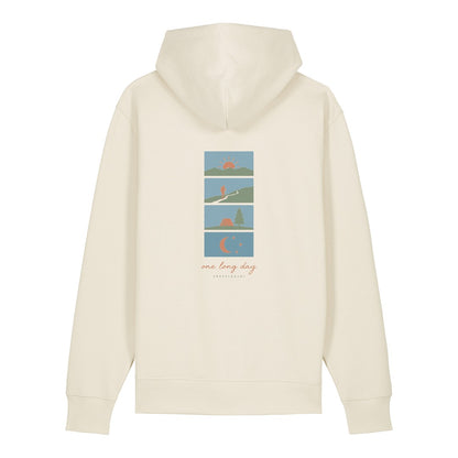 One Long Day Hoodie Beige, Rückendruck