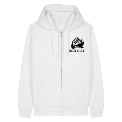 Rauszeit Zipper Hoodie Weiß Front