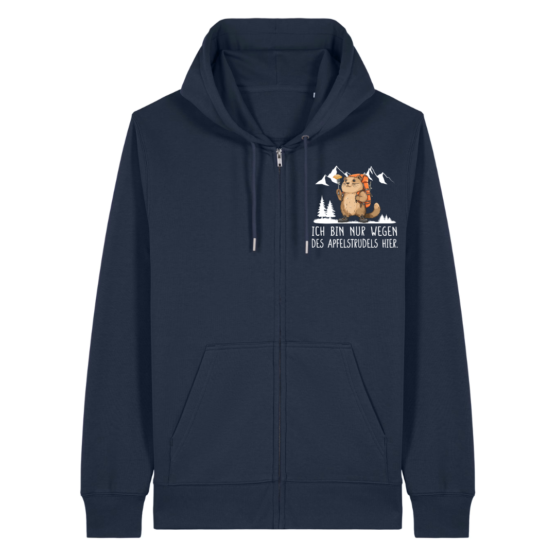 Apfelstrudel Zipper Hoodie Navy Front