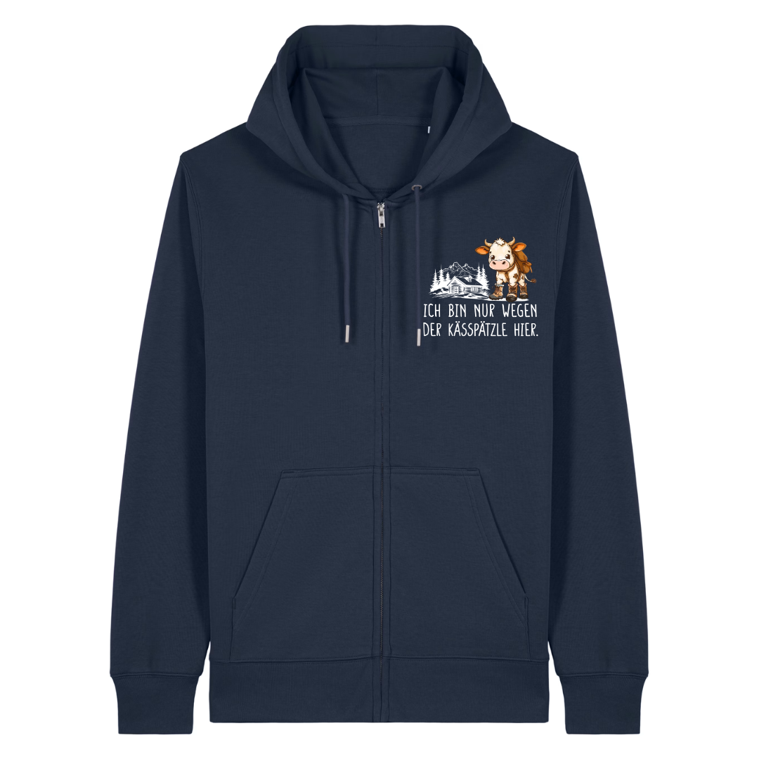Kässpätzle Zipper Hoodie Navy Front
