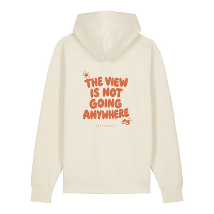 The View Is Not Going Anywhere Hoodie Beige, Rückendruck
