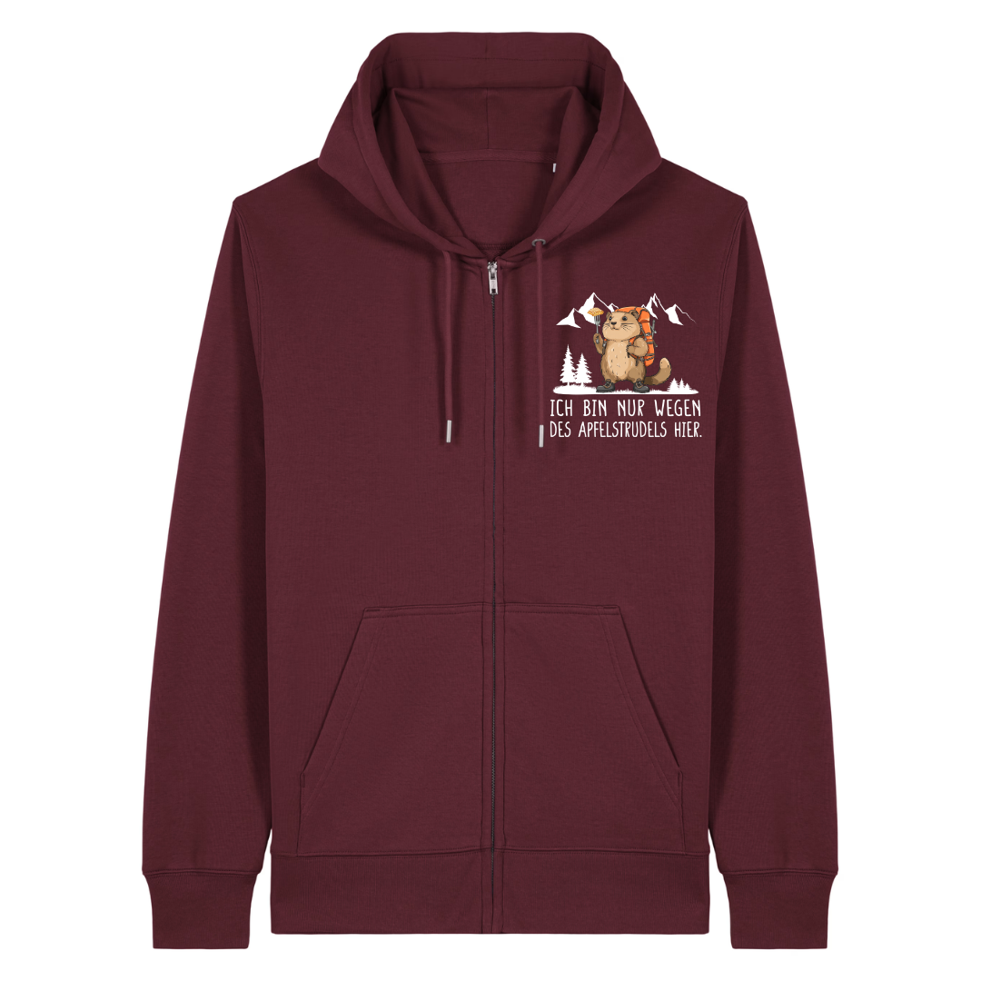 Apfelstrudel Zipper Hoodie Burgunder Front