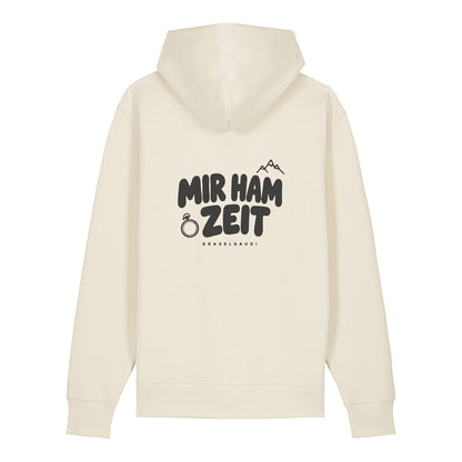 Mir ham Zeit Hoodie Beige, Rückendruck
