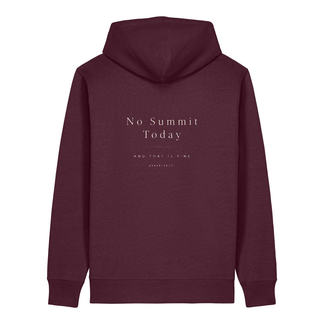 No Summit Today Hoodie Burgunder, Rückendruck