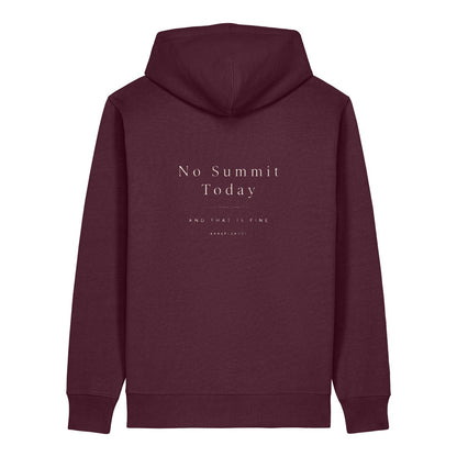 No Summit Today Hoodie Burgunder, Rückendruck