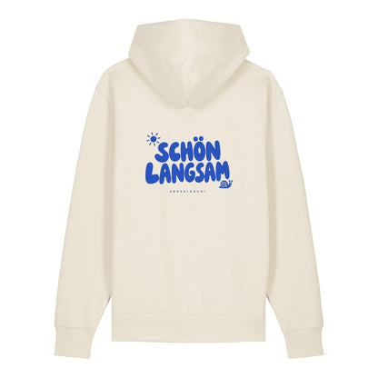 Schön langsam Hoodie Beige, Rückendruck