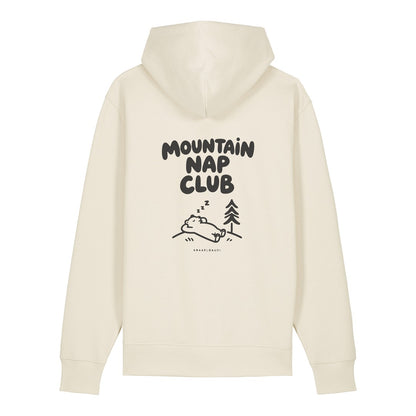 Mountain Nap Club Hoodie Beige, Rückendruck