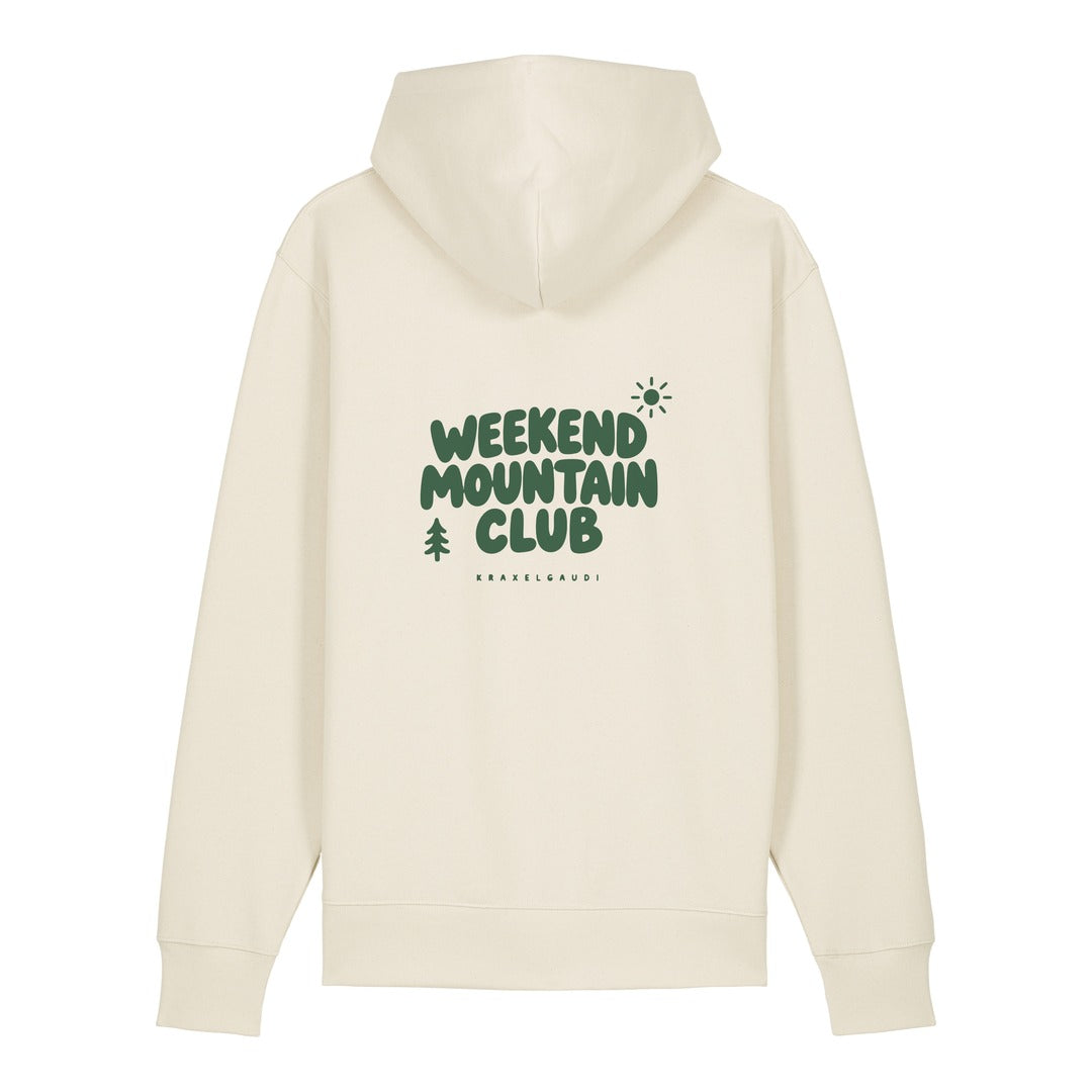 Weekend Mountain Club Hoodie Beige, Rückendruck