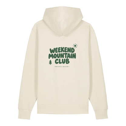Weekend Mountain Club Hoodie Beige, Rückendruck