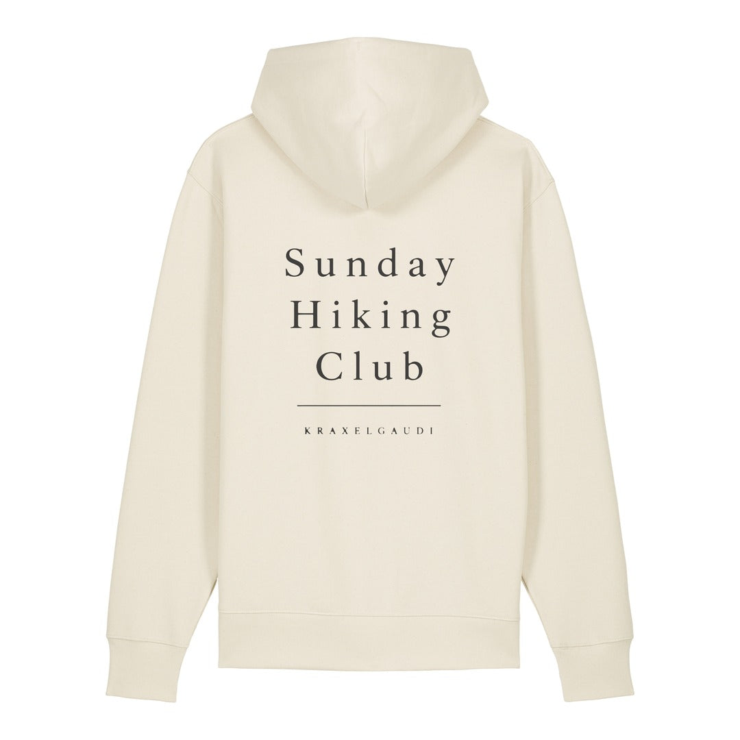 Sunday Hiking Club Hoodie Beige, Rückendruck