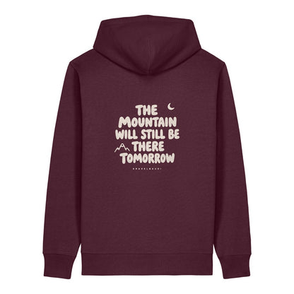 The Mountain Will Still Be There Hoodie Burgunder, Rückendruck