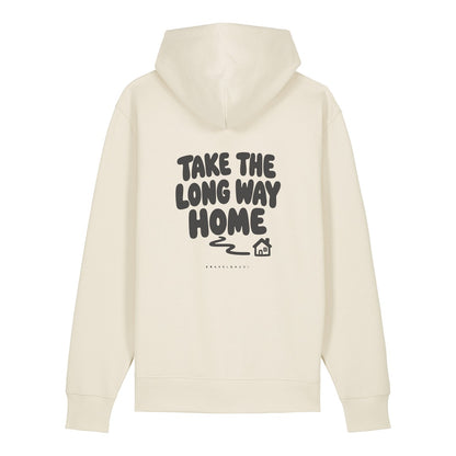 Take the Long Way Home Hoodie Beige, Rückendruck