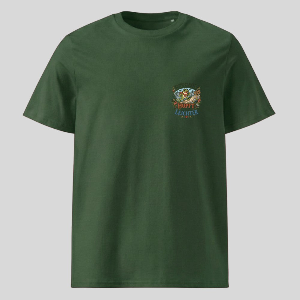 Bergauf hüpft sich's leichter Unisex T-Shirt