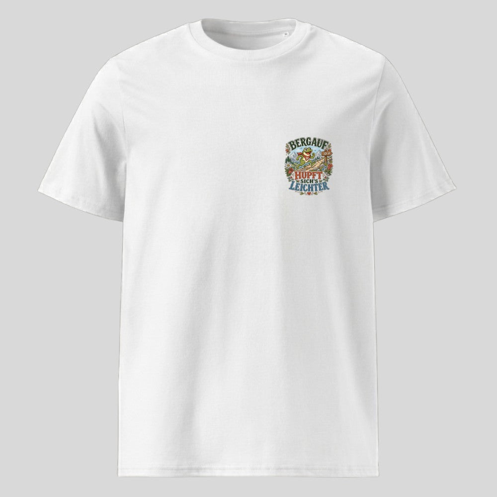 Bergauf hüpft sich's leichter Unisex T-Shirt