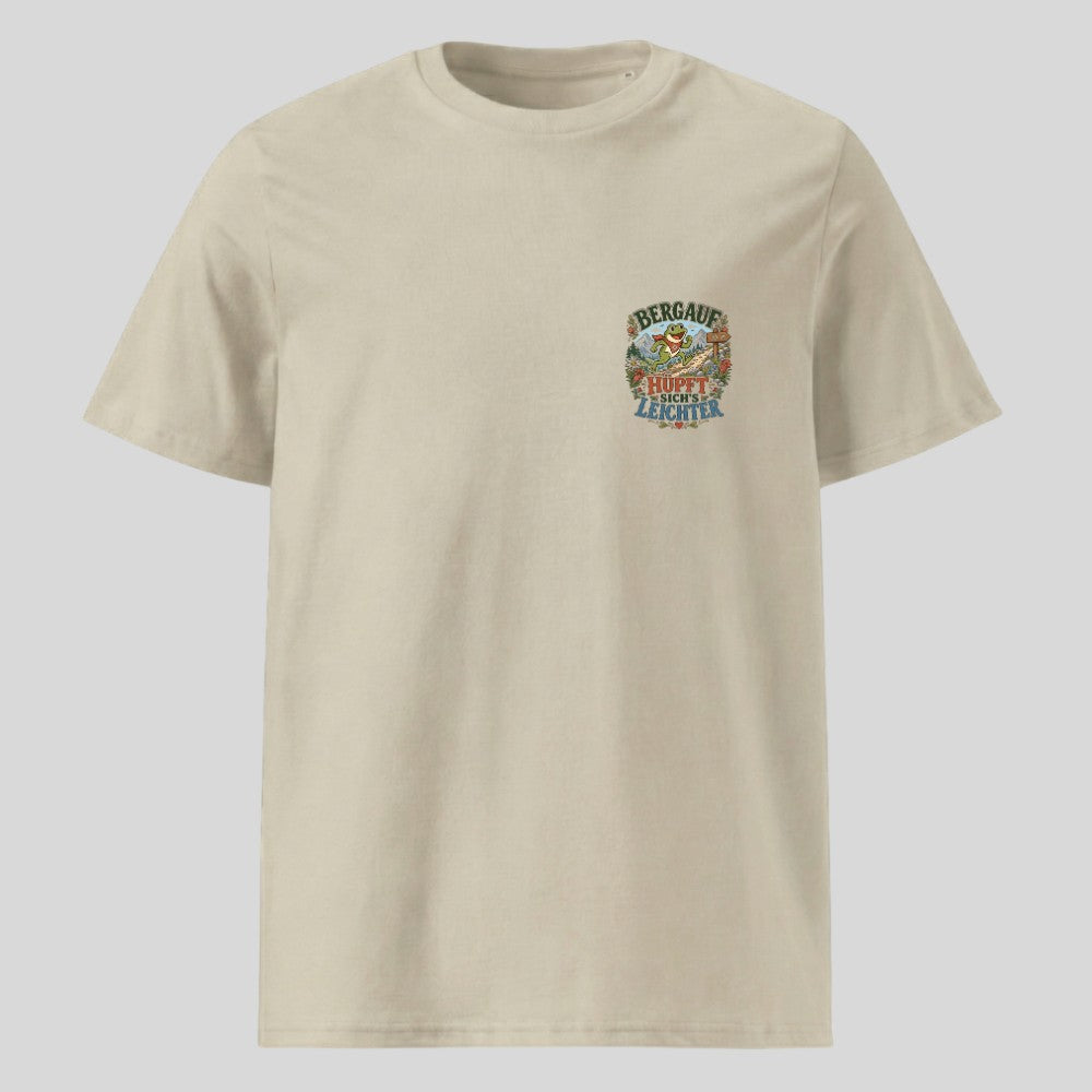 Bergauf hüpft sich's leichter Unisex T-Shirt