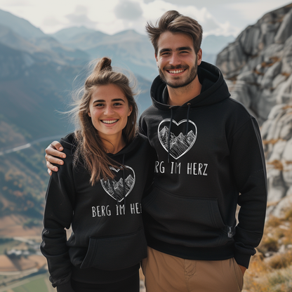 Berg im Herz Hoodie Unisex