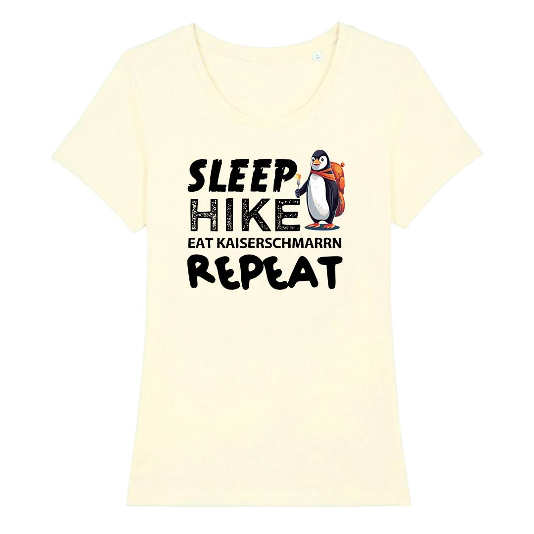 Routine Frauen Shirt mit Berg-Spruch, Farbvariante