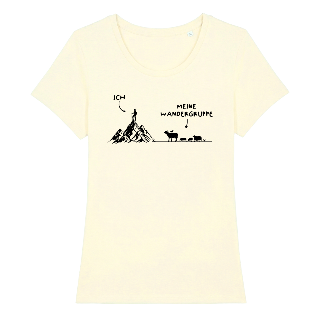 Wandergruppe Frauen Shirt mit Wander-Motiv, Farbvariante