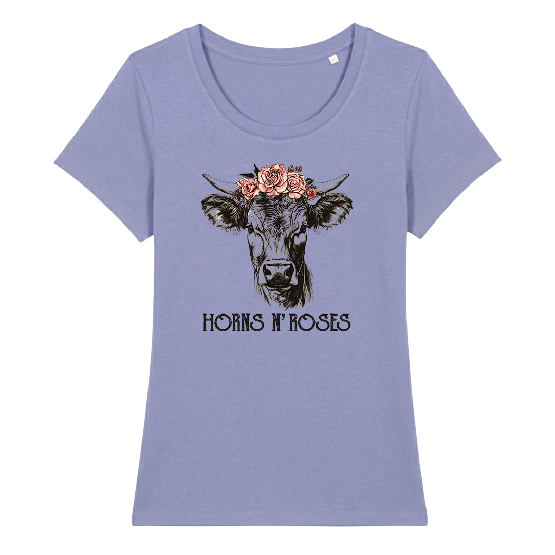 Horns N´Roses Frauen Shirt mit Rock-Berg-Motiv, weitere Ansicht