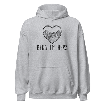 Berg im Herz Hoodie Unisex