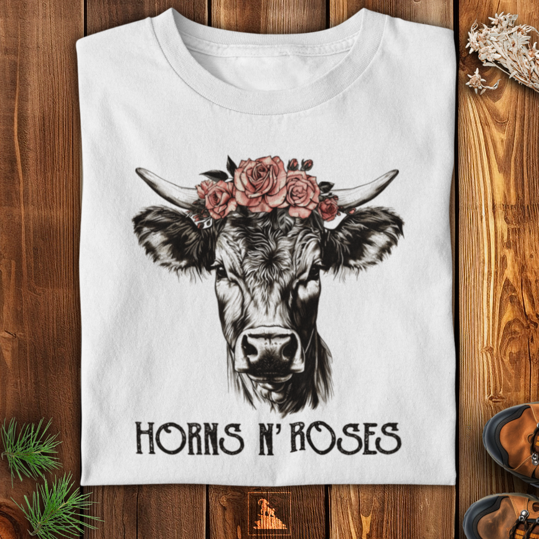 Horns N´Roses Premium T-Shirt Damen