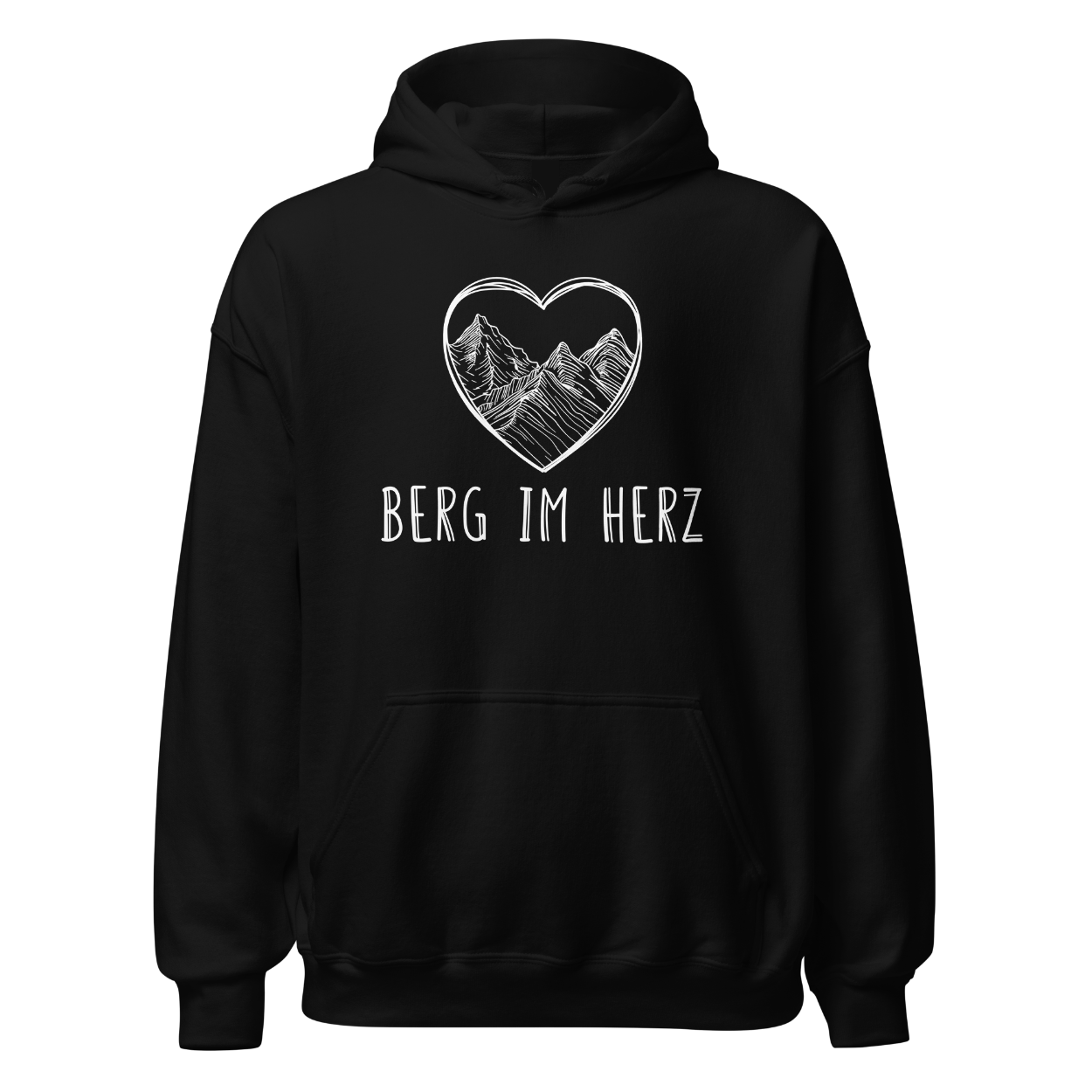 Berg im Herz Hoodie Unisex