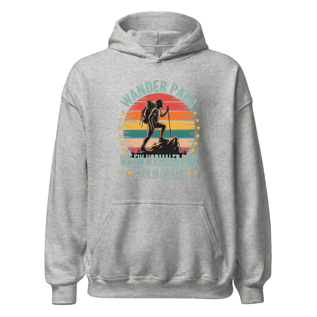 Wanderpapa Hoodie Unisex mit Wander-Motiv, Farbvariante