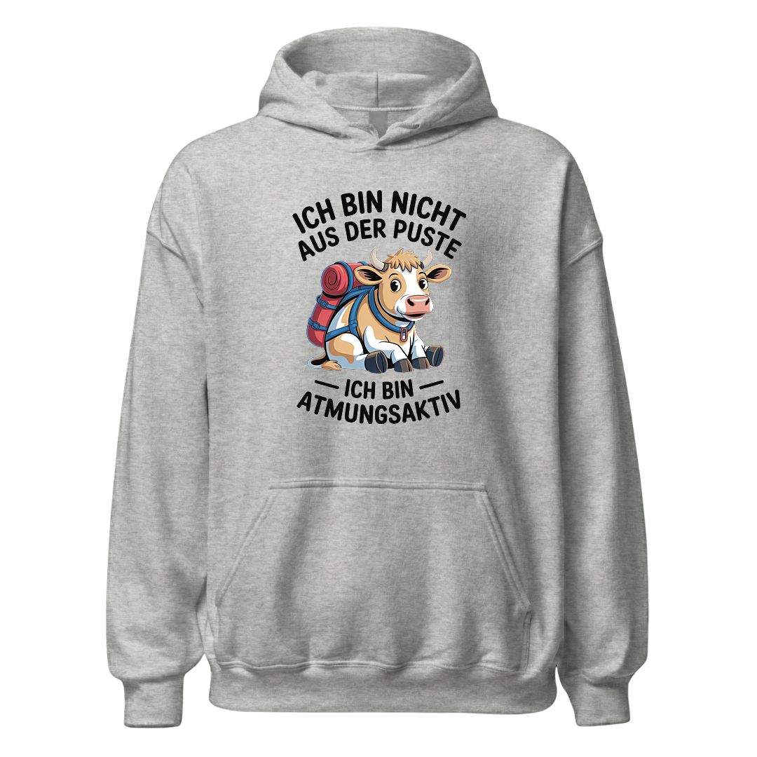 Nicht aus der Puste Hoodie Unisex mit Wander-Spruch, Farbvariante