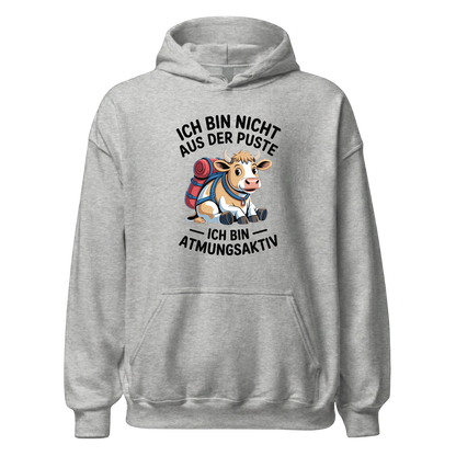 Nicht aus der Puste Hoodie Unisex mit Wander-Spruch, Farbvariante