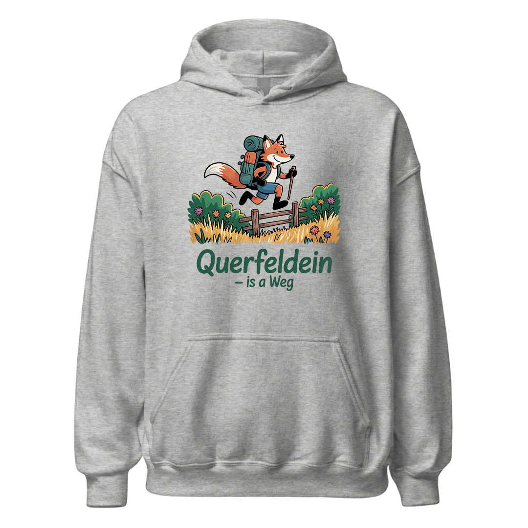 Querfeldein Fuchs Hoodie Unisex mit Fuchs-Motiv, Farbvariante