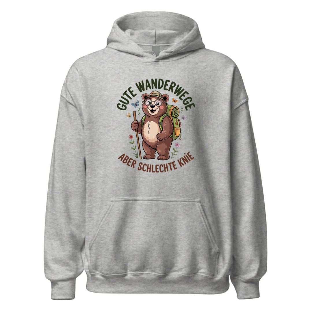 Gute Wanderwege aber schlechte Knie Hoodie Unisex mit Spruch, Farbvariante