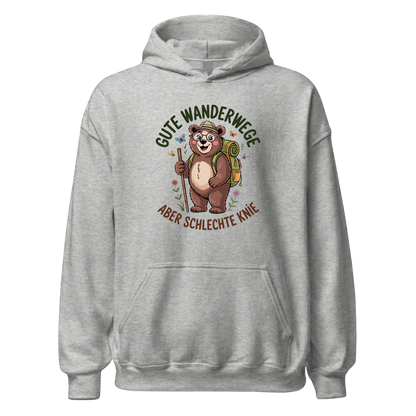 Gute Wanderwege aber schlechte Knie Hoodie Unisex mit Spruch, Farbvariante
