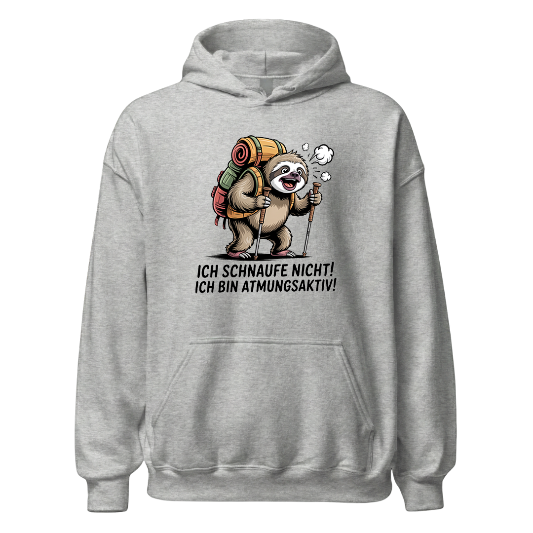Atmungsaktiv Hoodie Unisex mit Wander-Spruch, Farbvariante