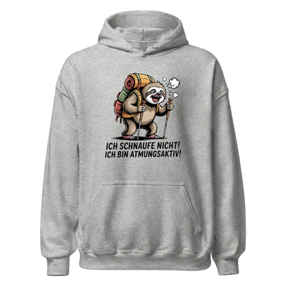Atmungsaktiv Hoodie Unisex mit Wander-Spruch, Farbvariante