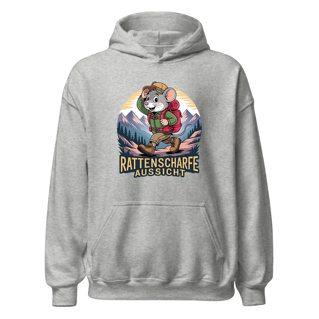 Rattenscharfe Aussicht Hoodie Unisex mit Berg-Motiv, Farbvariante