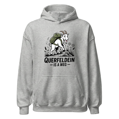 Querfeldein Bergziege Hoodie Unisex mit Ziegen-Motiv, Farbvariante