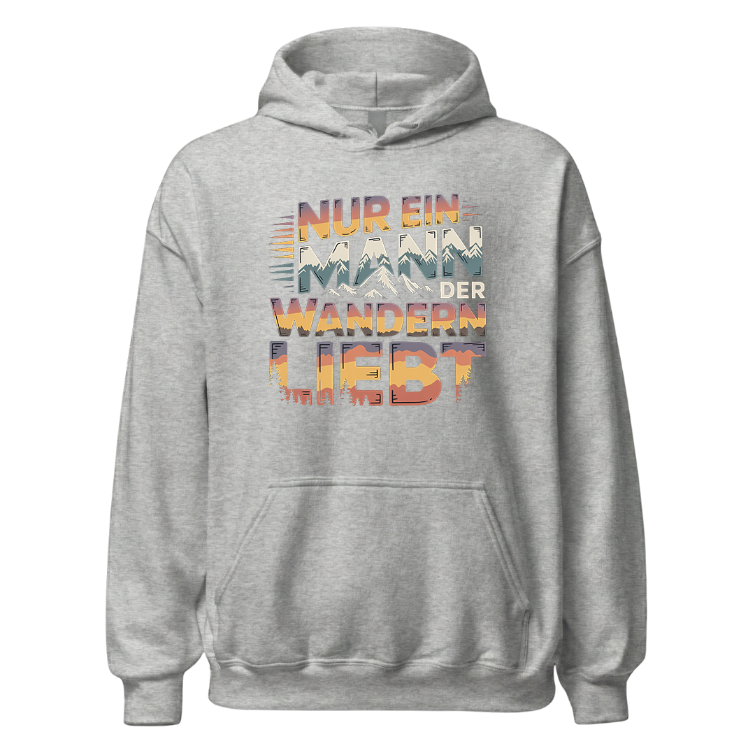 Nur ein Mann der Wandern liebt Hoodie Unisex mit Spruch, Farbvariante