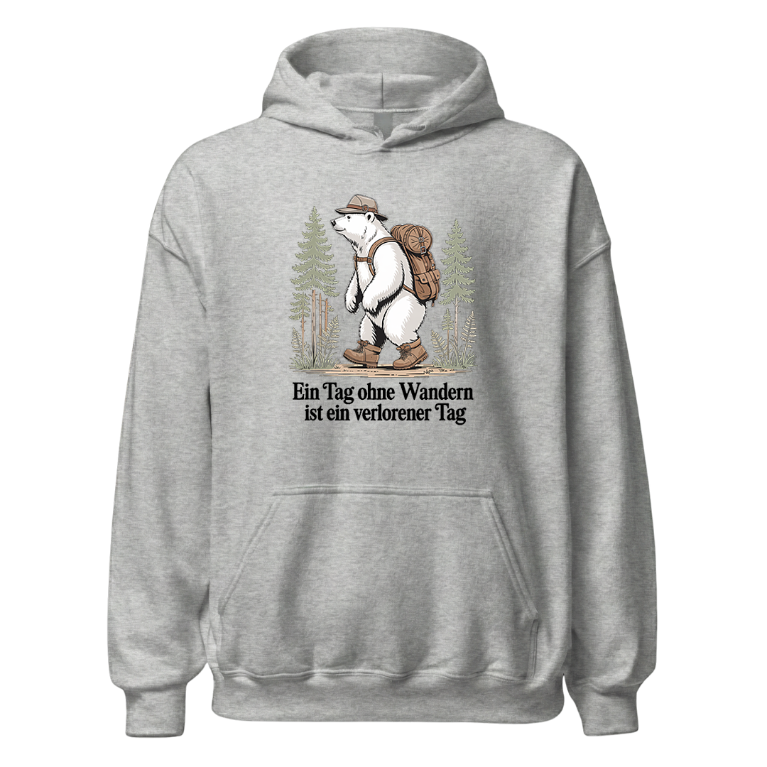 Ein Tag ohne Wandern Hoodie Unisex mit Spruch, Farbvariante