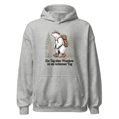 Ein Tag ohne Wandern Hoodie Unisex mit Spruch, Farbvariante