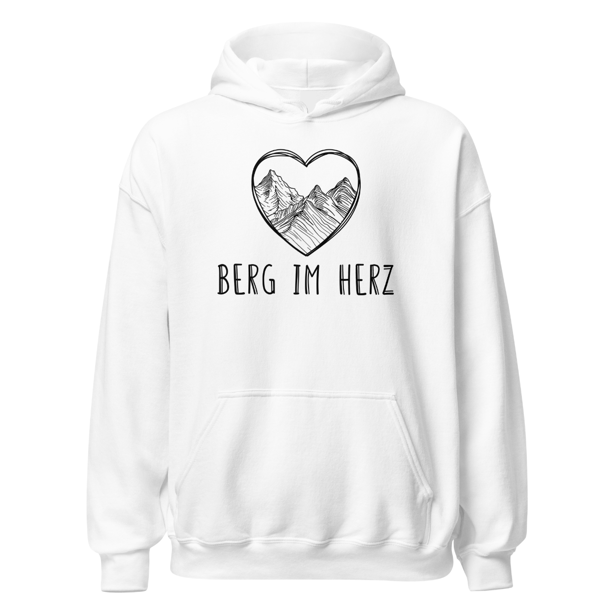 Berg im Herz Hoodie Unisex