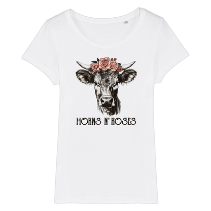 Horns N´Roses Premium T-Shirt Damen