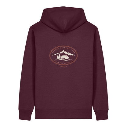Alpine Leisure Club Hoodie Burgunder, Rückendruck
