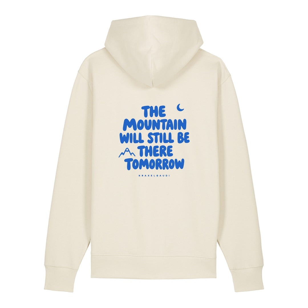 The Mountain Will Still Be There Hoodie Beige, Rückendruck