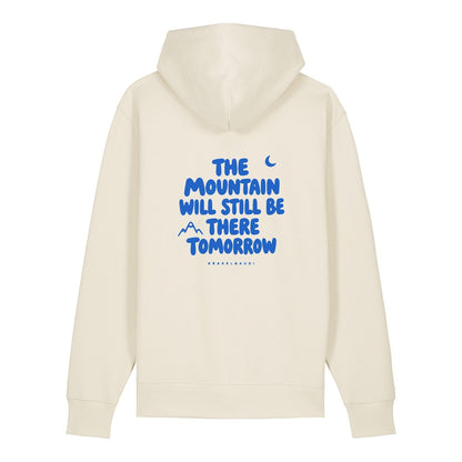 The Mountain Will Still Be There Hoodie Beige, Rückendruck