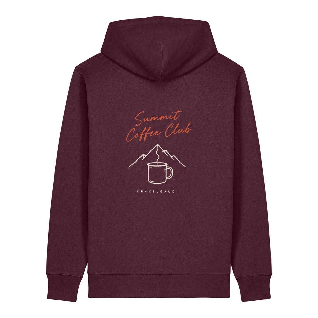 Summit Coffee Club Hoodie Burgunder, Rückendruck